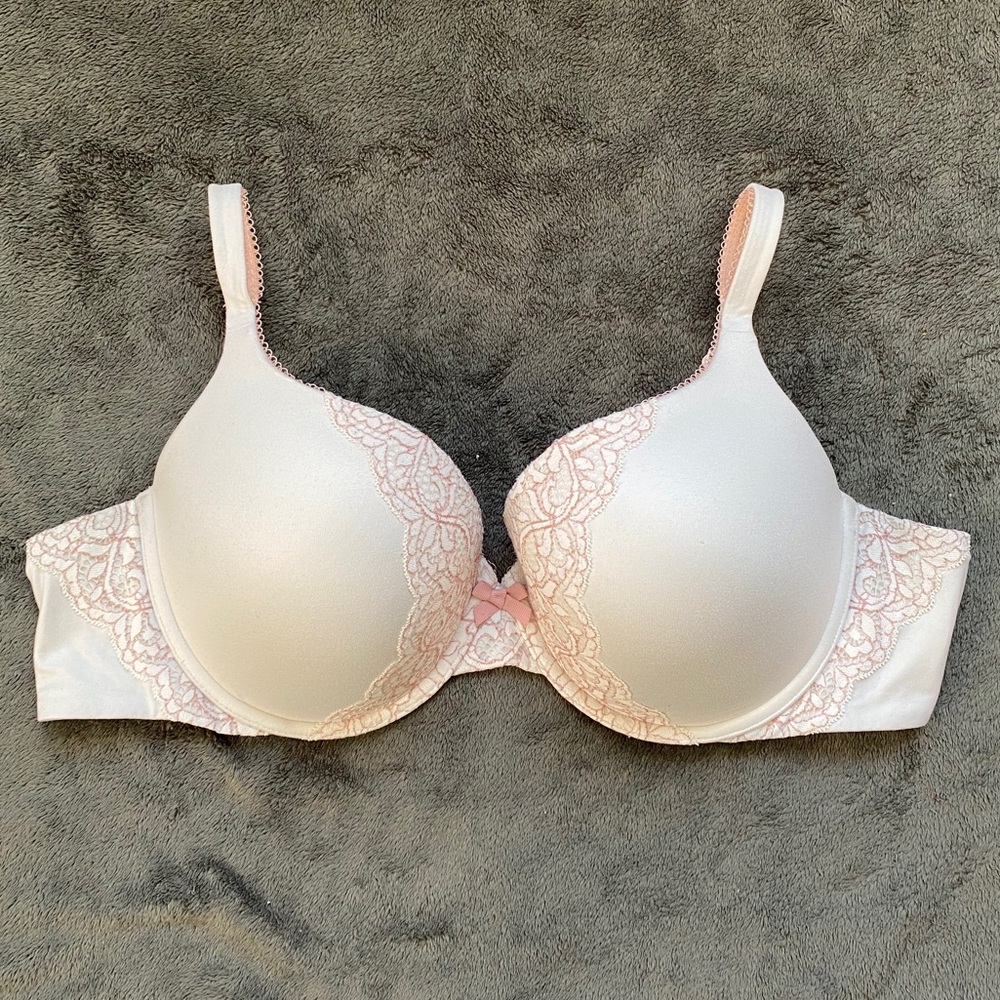 White & Pink Body bra by Victoria’s Secret 36DD